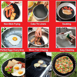 2 PCS Reusable Non Stick 40cm Round Barbecue Grill Matte Baking Mat - Front View