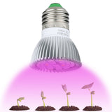 LED Plant Grow Light Bulb E27 Base Grow Light Bulbs Indoor 28W Plants Growing Light Bulb Lamp for Vegetables Greenhouse and Hydroponic - Front View