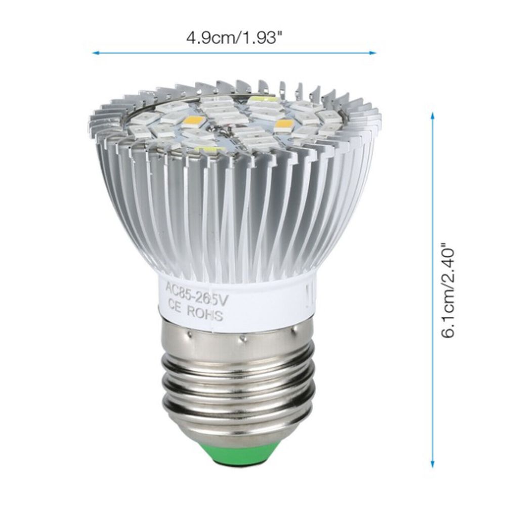 LED Plant Grow Light Bulb E27 Base Grow Light Bulbs Indoor 28W Plants Growing Light Bulb Lamp for Vegetables Greenhouse and Hydroponic
