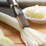 Manual Food Chopper Stainless Steel Scallion Cutter Durable Convenient Kitchen Gadget Tool - Side View