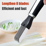 Manual Food Chopper Stainless Steel Scallion Cutter Durable Convenient Kitchen Gadget Tool