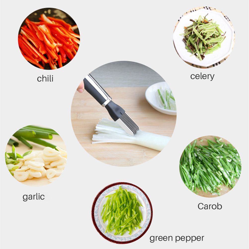Manual Food Chopper Stainless Steel Scallion Cutter Durable Convenient Kitchen Gadget Tool