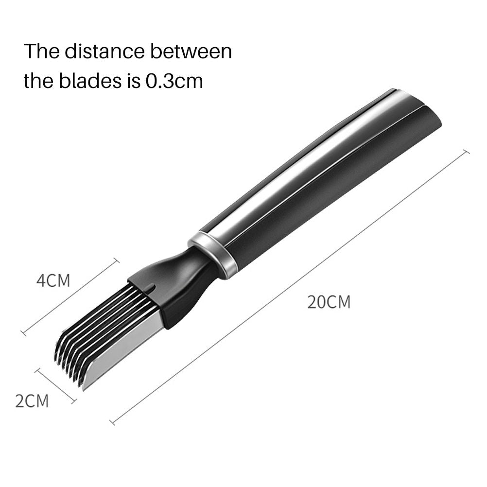 Manual Food Chopper Stainless Steel Scallion Cutter Durable Convenient Kitchen Gadget Tool