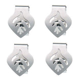4Pcs Stainless Steel Tablecloth Clips Adjustable Table Cloth Holder Clamps for Home Wedding Party Picnic - 45-Degree Angle