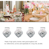 4Pcs Stainless Steel Tablecloth Clips Adjustable Table Cloth Holder Clamps for Home Wedding Party Picnic - Close-Up Angle
