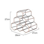 Tabletop Wine Rack 6 Bottle Wine Holder Modern Metal Wine Rack Desktop Wine Bottle Holder