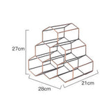 Tabletop Wine Rack 6 Bottle Wine Holder Modern Metal Wine Rack Desktop Wine Bottle Holder - Front View