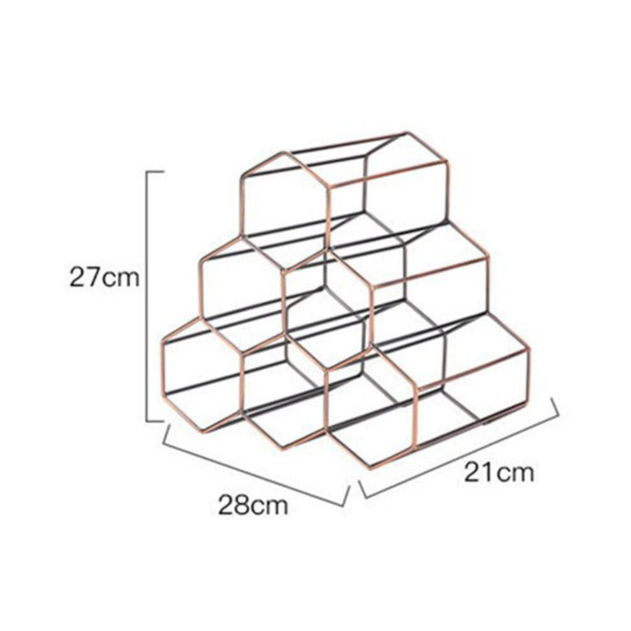 Tabletop Wine Rack 6 Bottle Wine Holder Modern Metal Wine Rack Desktop Wine Bottle Holder
