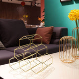 Tabletop Wine Rack 6 Bottle Wine Holder Modern Metal Wine Rack Desktop Wine Bottle Holder