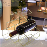 Tabletop Wine Rack 6 Bottle Wine Holder Modern Metal Wine Rack Desktop Wine Bottle Holder - 45-Degree Angle