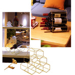 Tabletop Wine Rack 6 Bottle Wine Holder Modern Metal Wine Rack Desktop Wine Bottle Holder