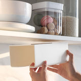 Kitchen Toilet Paper Box Adhesive Wall Mounted Paper Towel Holder Toilet Tissue Box - Top-Down View