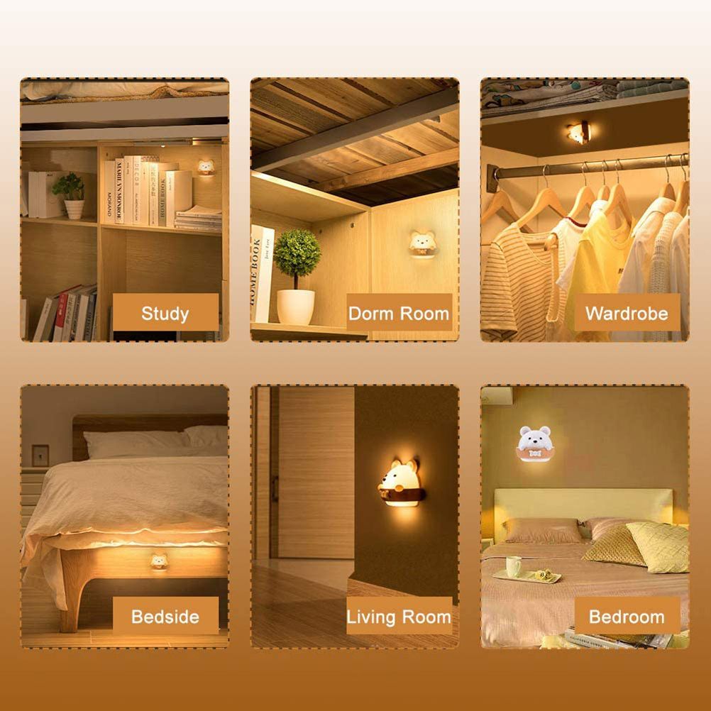 Punch Free LED Night Light Remote Control Night Light Eye Protection Kids Night Light for Bedroom