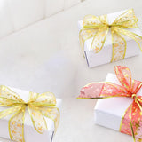 4 Rolls 2m Organza Ribbon Bling Star Printed Ribbons for Wedding Gift Package Christmas Decoration - Low Angle
