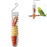 Stainless Steel Bird Fruit Vegetable Holder Bird Food Basket Skewers for Parrots Cockatiels Birds