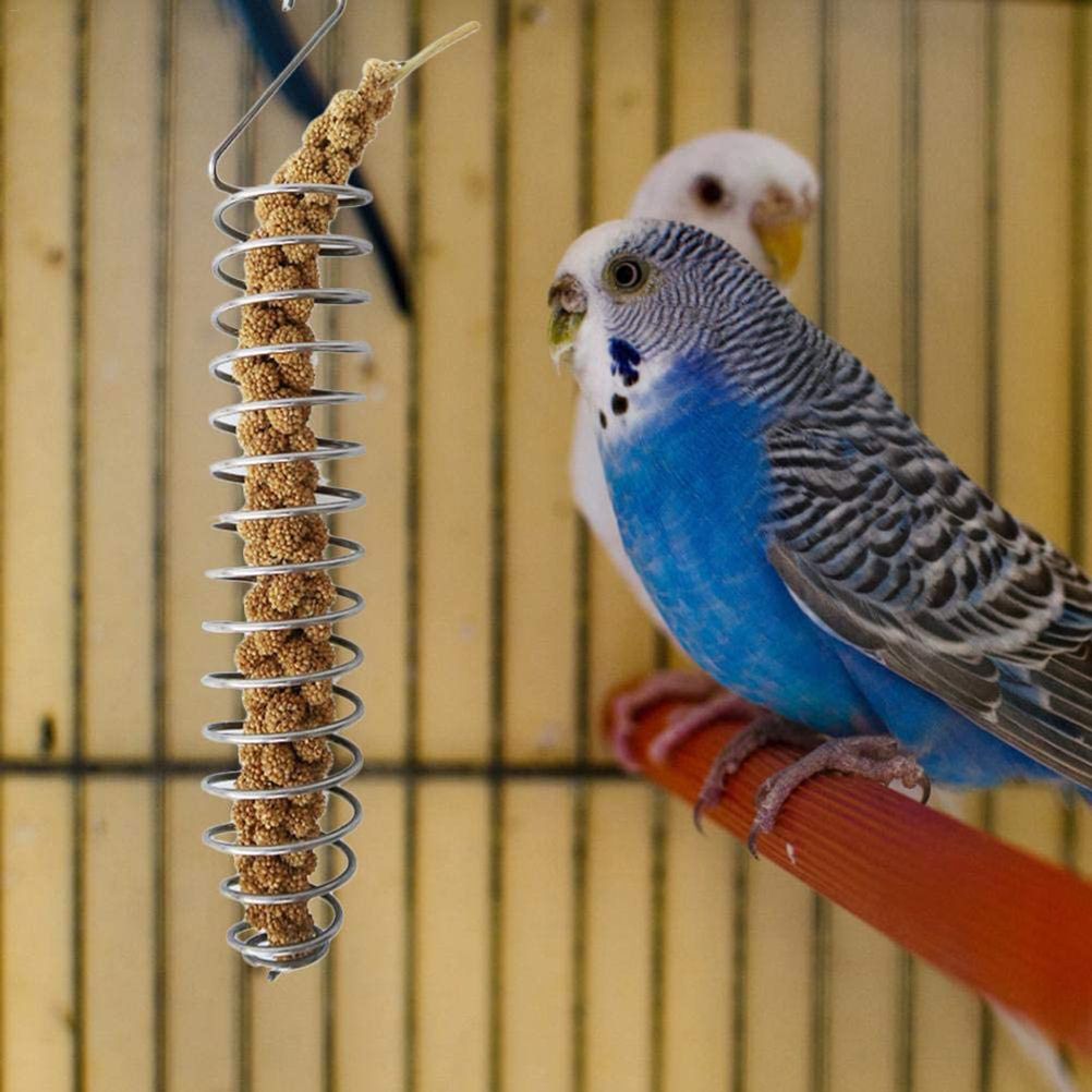 Stainless Steel Bird Fruit Vegetable Holder Bird Food Basket Skewers for Parrots Cockatiels Birds