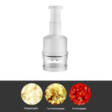 Multifunctional Manual Garlic Masher Kitchen Stirrer Vegetable Cutter Garlic Press Machine for Kitchen Tool - 45-Degree Angle