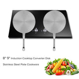 Stainless Steel Induction Diffuser Plate Heat Diffuser for Electric Gas Stove Induction Cooktop Heat Diffuser Cooking Induction Adapter