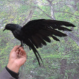 Black Crow Decoration Halloween Realistic Feathered Crows Haunted House Decor for Party Decoration Supplies