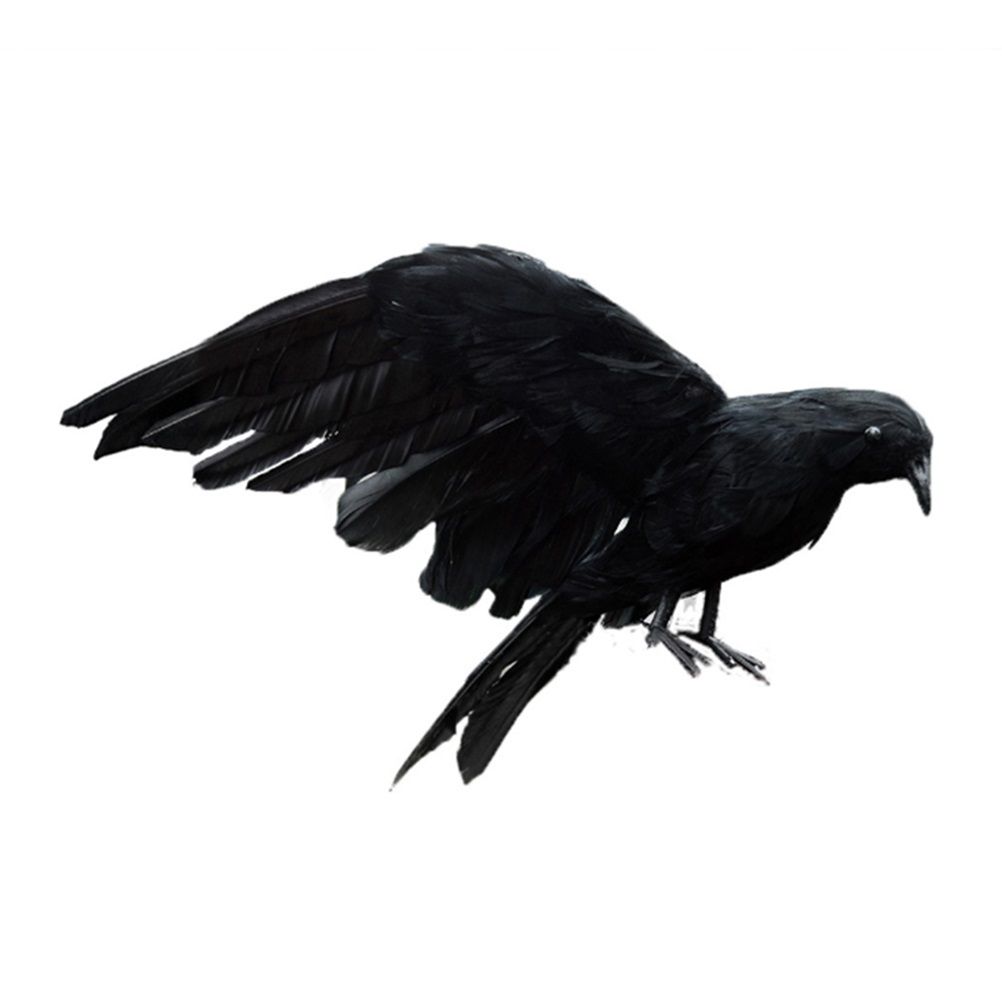 Black Crow Decoration Halloween Realistic Feathered Crows Haunted House Decor for Party Decoration Supplies