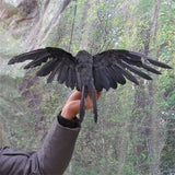 Black Crow Decoration Halloween Realistic Feathered Crows Haunted House Decor for Party Decoration Supplies