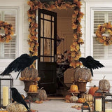 Black Crow Decoration Halloween Realistic Feathered Crows Haunted House Decor for Party Decoration Supplies