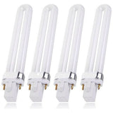 1/4Pcs 9W Nail Art UV Lamp Electronic Nail Dryer UV Bulb U Shaped UV Light