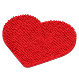Red Heart Shape Rug Valentine Decorative Mat Durable Area Rug Pad Home Doormats for Bathroom Door Bedroom