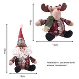 Fashion Cute Santa Snowman Deer Shaped Doll Christmas Doll Christmas Tree Hanging Ornament