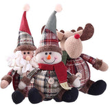 Fashion Cute Santa Snowman Deer Shaped Doll Christmas Doll Christmas Tree Hanging Ornament - Side View