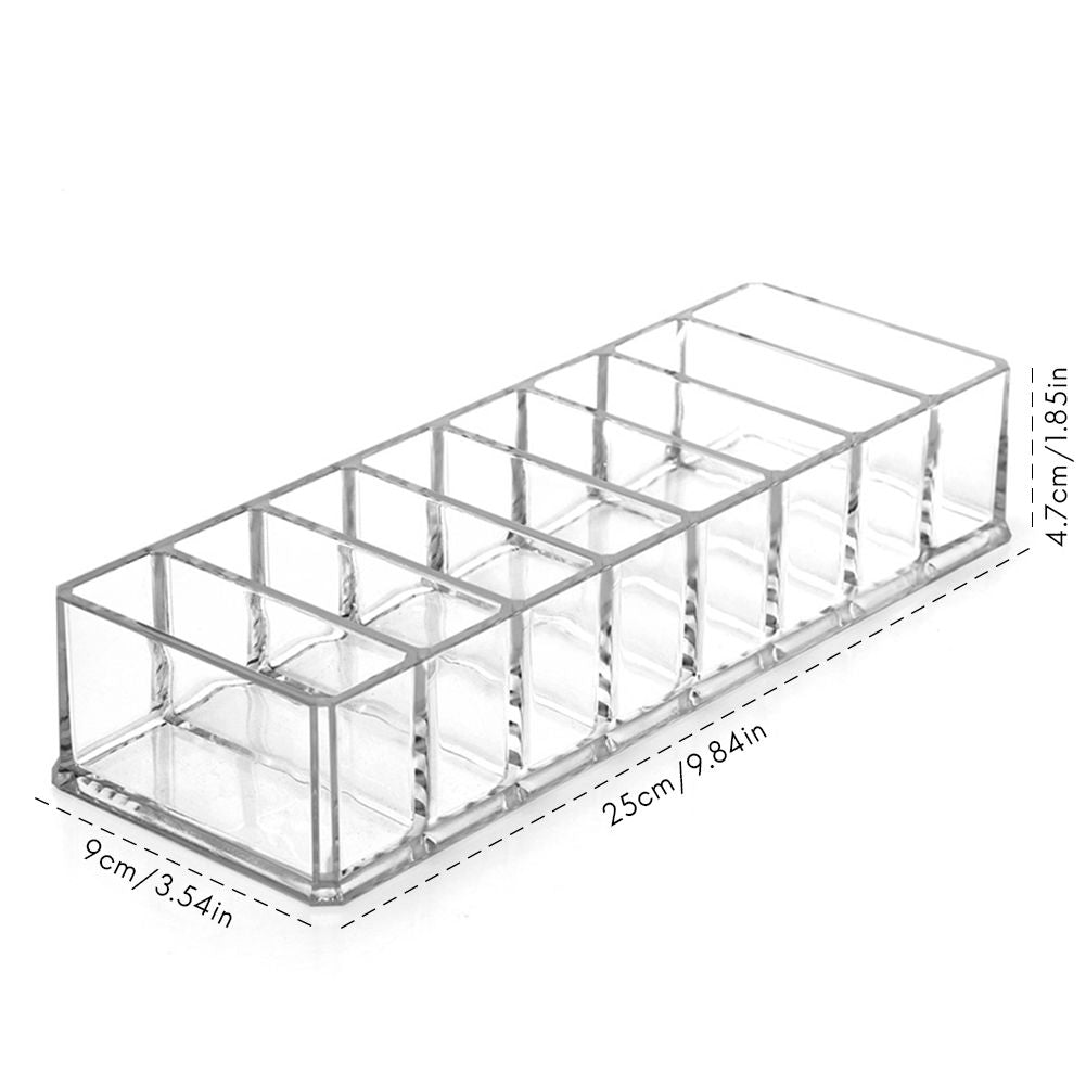 8 Slots Cosmetic Organizer Powder Storage Box Household Women Makeup Tool Case Cosmetic Storage Container