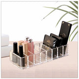 8 Slots Cosmetic Organizer Powder Storage Box Household Women Makeup Tool Case Cosmetic Storage Container - Close-Up Angle