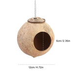 1PC Natural Coconut Shell Bird Nest Pet Bird Feeder Toy with 6cm Hole