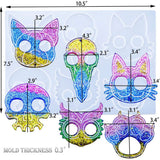 DIY Knuckles Keychain Resin Mold Head Bone Cat Paw Print Raven Owl Dog Silicone Epoxy Casting Mold for DIY Art Craft