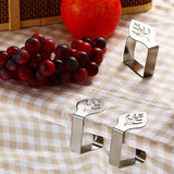 4PCS Stainless Steel Table Cloth Clips Adjustable Table Cover Clamps Table Cloth Holders for Home Picnic Party Wedding Outdoor and Indoor - Low Angle