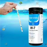 7in1 Water Quality Test Paper Drinking Water Test Strips Water Hardness Test Strips - Top-Down View