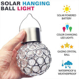 Solar Hollow Ball Light Colorful Small Ball Chandelier Decorative Hanging Lamp - Side View