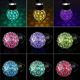 Solar Hollow Ball Light Colorful Small Ball Chandelier Decorative Hanging Lamp - Top-Down View