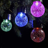 Solar Hollow Ball Light Colorful Small Ball Chandelier Decorative Hanging Lamp