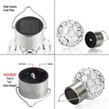 Solar Hollow Ball Light Colorful Small Ball Chandelier Decorative Hanging Lamp - Close-Up Angle