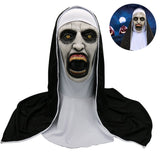 Halloween Nun Horror Mask Cosplay Scary Latex Masks With Headscarf Full Face Helmet Halloween Party Props
