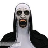 Halloween Nun Horror Mask Cosplay Scary Latex Masks With Headscarf Full Face Helmet Halloween Party Props - Top-Down View