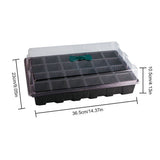 3 Pack 24 Cells Seedling Nursery Tray Plastic Flower Garden Nursery Pot Planting Seed Tray Kit With Lid Garden Grow Box - Front View