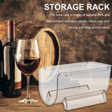 Clear Wine Bottle Organizers Stackable Plastic Wine Rack Holder for Kitchen Countertops Pantry Fridge