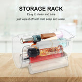 Clear Wine Bottle Organizers Stackable Plastic Wine Rack Holder for Kitchen Countertops Pantry Fridge