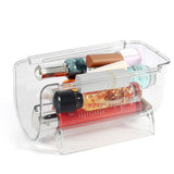 Clear Wine Bottle Organizers Stackable Plastic Wine Rack Holder for Kitchen Countertops Pantry Fridge