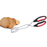 3PCS Scissor Tongs 12Inch/ 11Inch/ 9Inch Barbecue Scissor Tong Stainless Steel Tongs with Plastic Silicone Kitchen Baking Grilling Wire Tongs - Close-Up Angle