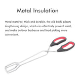 3PCS Scissor Tongs 12Inch/ 11Inch/ 9Inch Barbecue Scissor Tong Stainless Steel Tongs with Plastic Silicone Kitchen Baking Grilling Wire Tongs