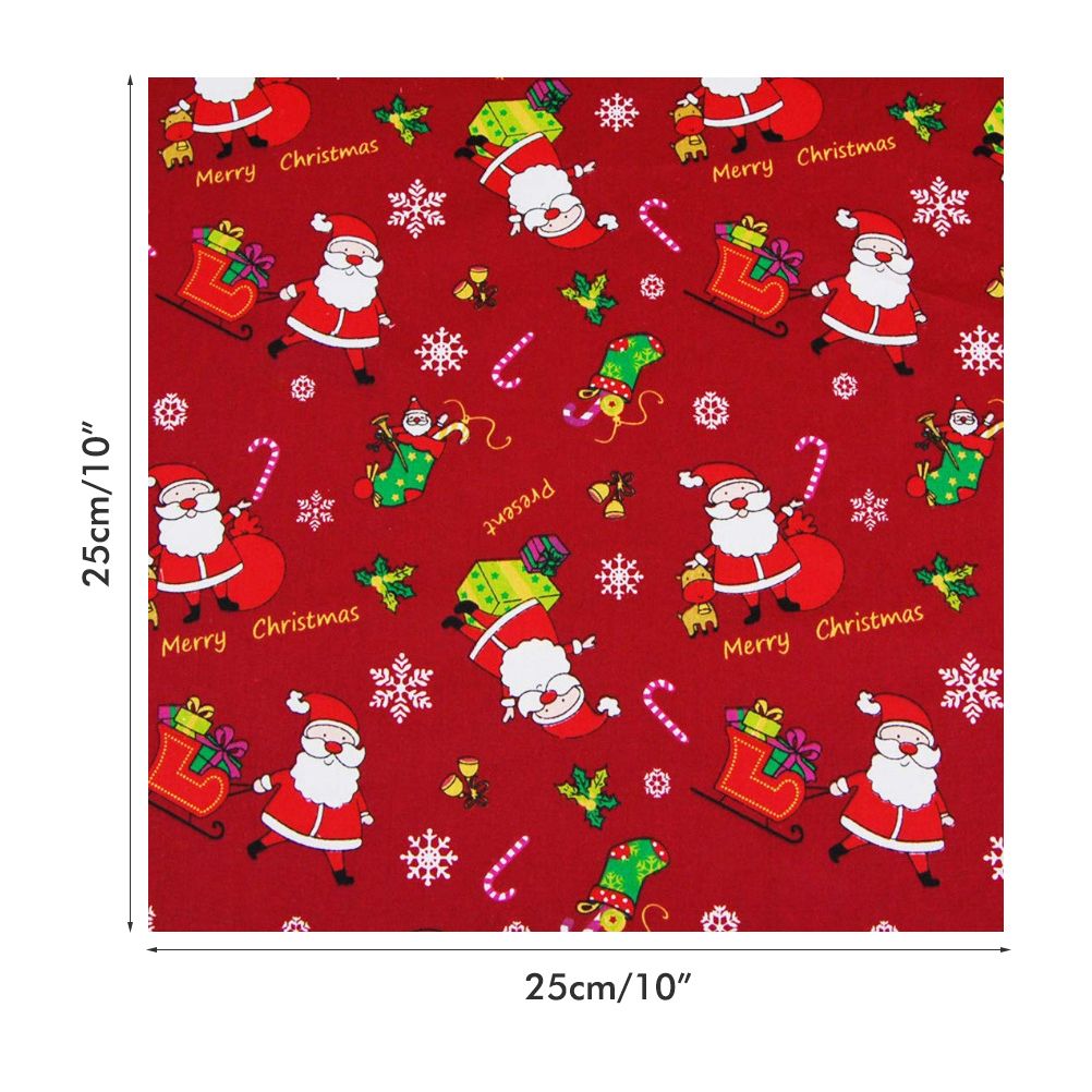 Christmas Cotton Fabric Patchwork Quilted Fabric for Dress Making Shirts Clothes Sewing Patchwork DIY Crafts