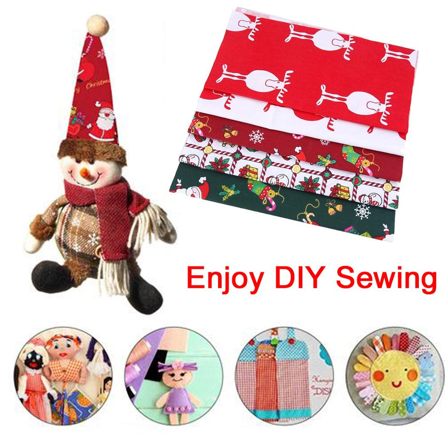 Christmas Cotton Fabric Patchwork Quilted Fabric for Dress Making Shirts Clothes Sewing Patchwork DIY Crafts